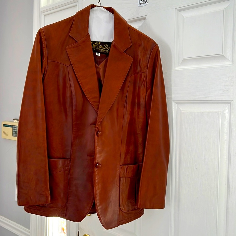 Gorgeous Soft Leather blazer made by Cutter Bills of Houston TX